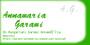 annamaria garami business card